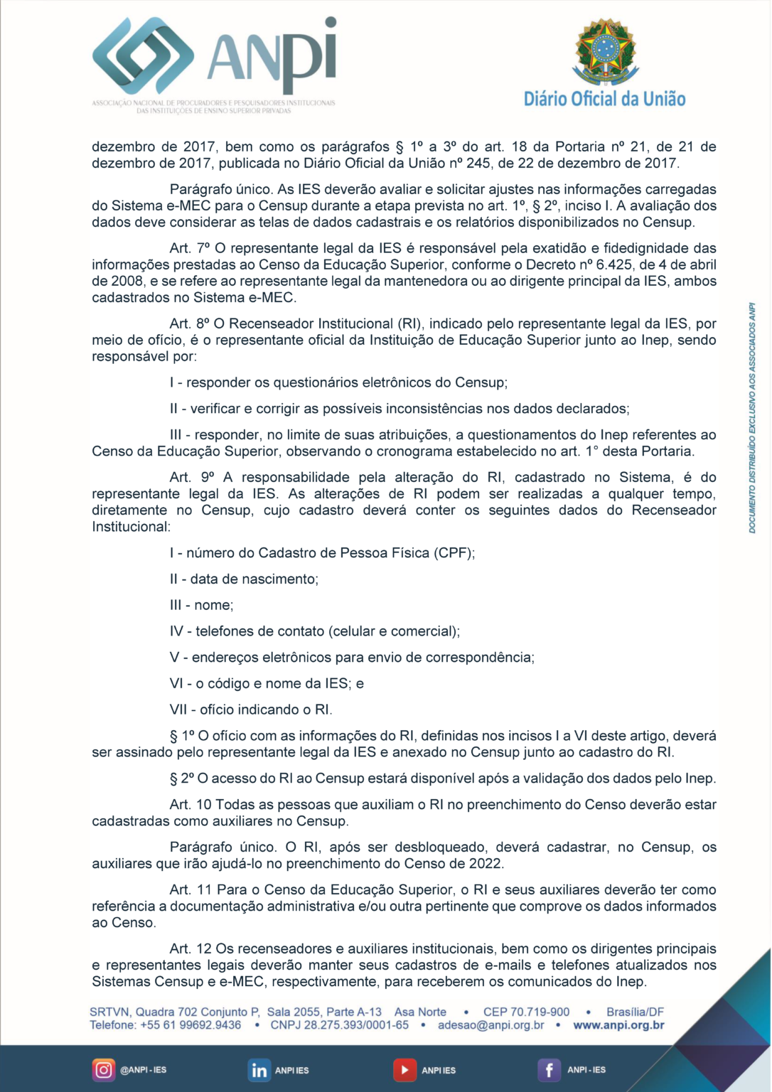 ANPI-IES - Portaria nº 525_2022 INEP CENSO 2023 Cronograma_Página_3